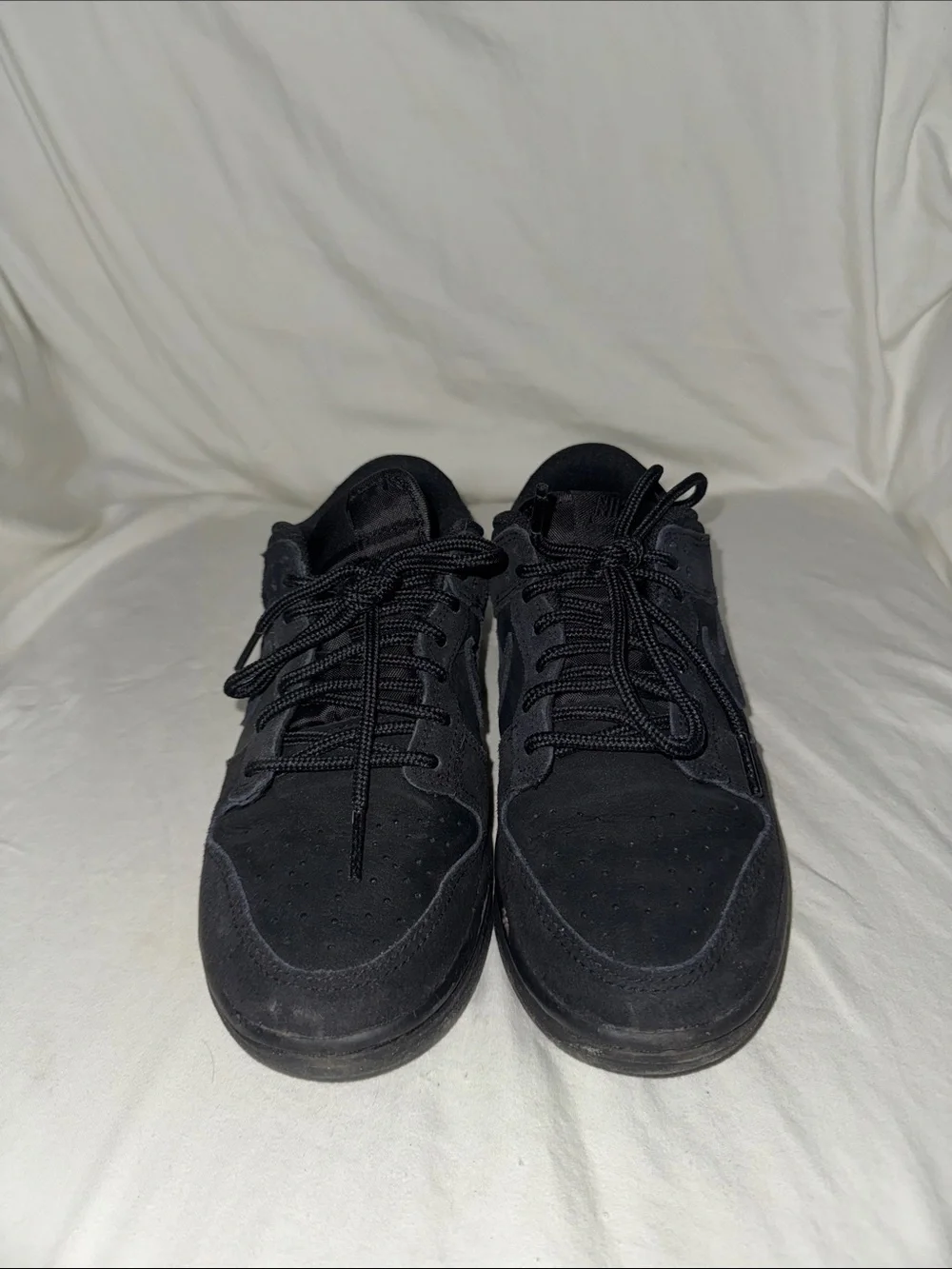 Nike Men's All-Black Suede Low-Top Sneakers